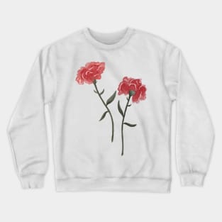 January Birth Flower - Red Carnation Crewneck Sweatshirt